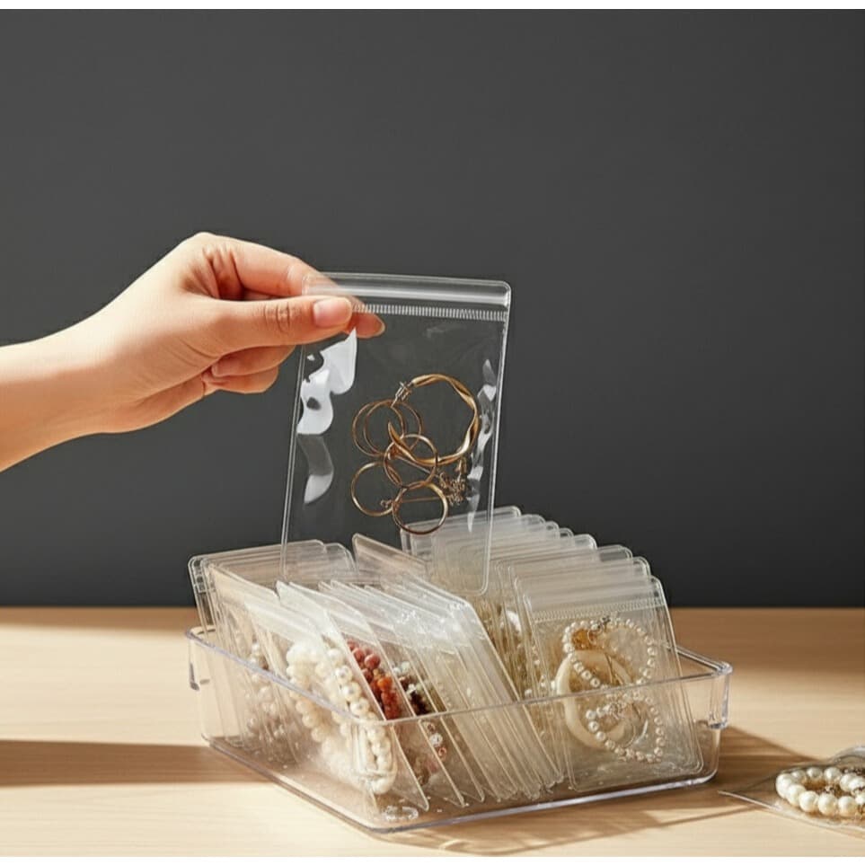 Saco Plástico de PVC Transparente. 50 Unidades.