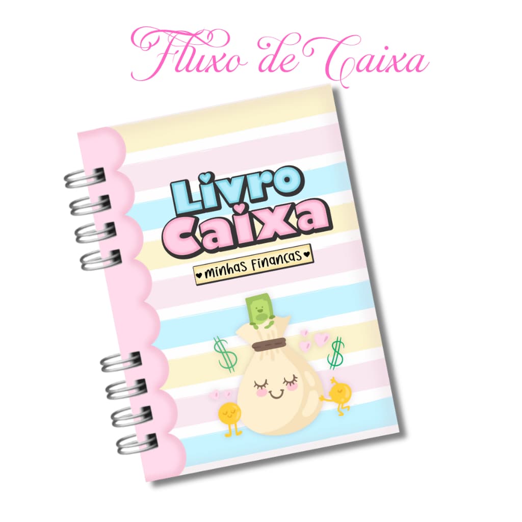 Caderno Livro de caixa Personalizado - Controle dinheiro - Controle entrada e saída Controle diário