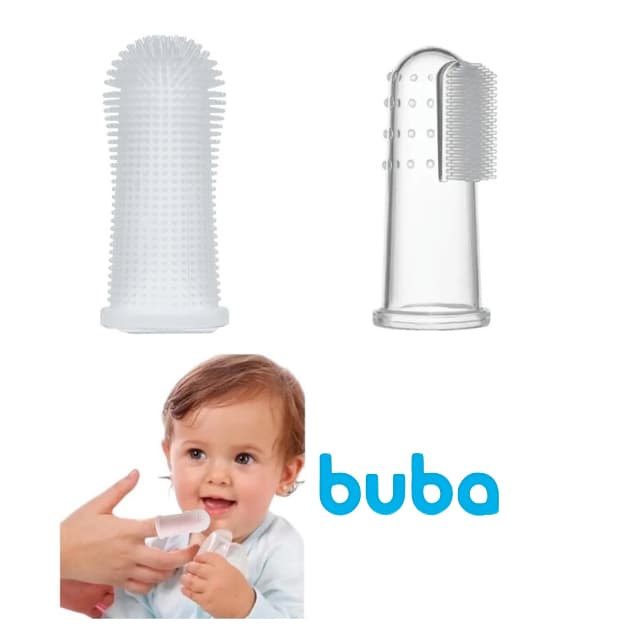 Mordedor Massageador de Gengiva Dedal +3 Meses - Escovar, Morder, Massagear, Higiene, Alívio Dentição - Buba