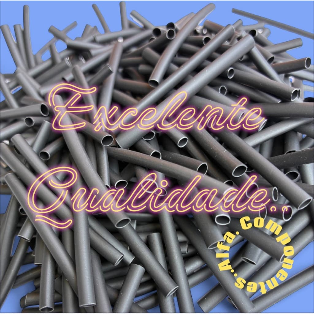KIT 100 Espaguete tubo termo retrátil 1,0mm 1,5mm 2,0mm 2,5mm 3,0mm 3,5mm 4,0mm 5,0mm 6,0mm 7,5mm 9,5mm10mm 100% ORGINAL