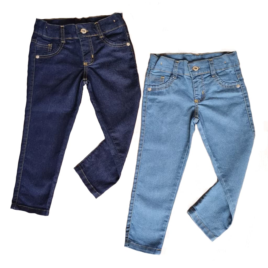 Calça Jeans Masculina Infantil Menino 2 ao 12 anos Com Regulagem