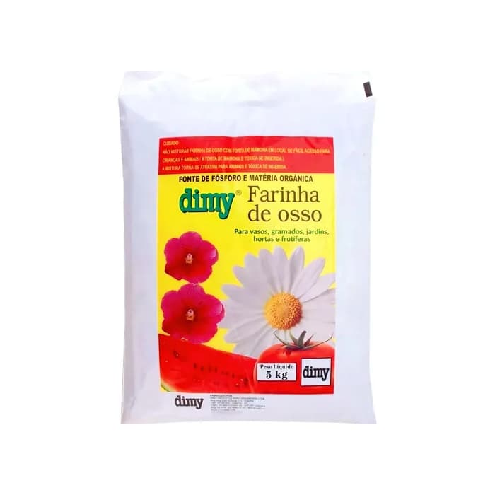 Fertilizante Adubo Natural Farinha De Osso 5kg Dimy