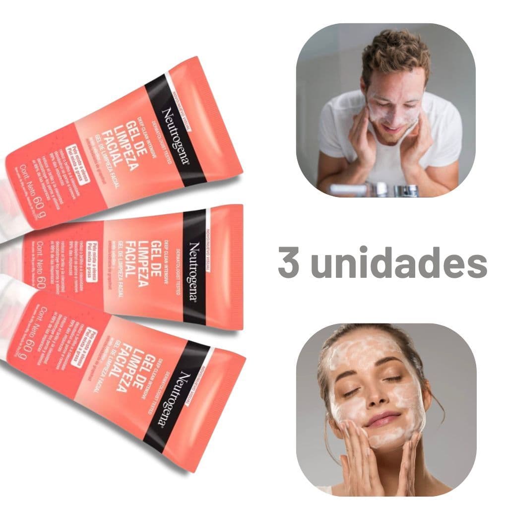 Gel Facial Neutrogena Limpeza Profunda Todos tipos de pele acne espinhas Deep Clean Grapefruit 60g