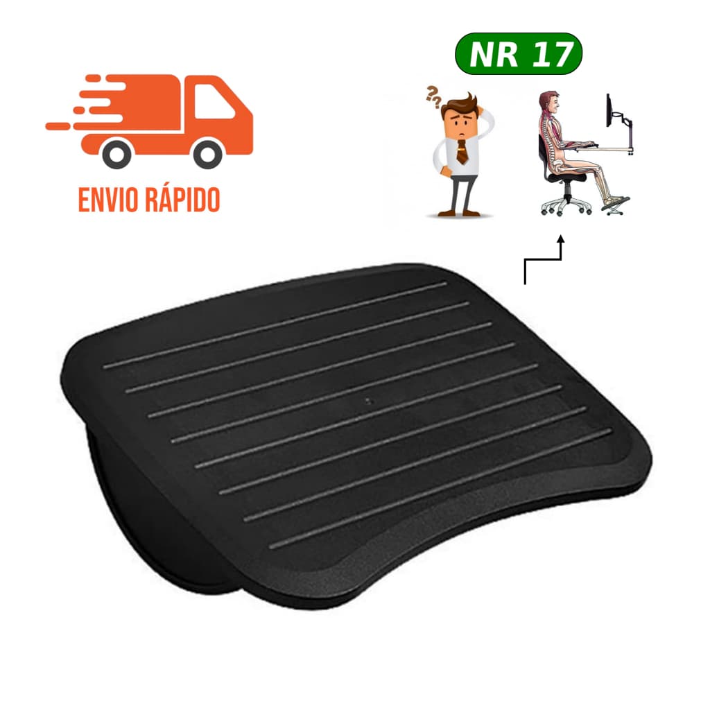 Apoio para os pés descanso para os pes apoio ergonomico com regulagem NR17 Masticmol