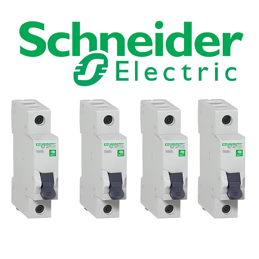 Disjuntor unipolar Schneider Easy9 Curva C 10A a 63A