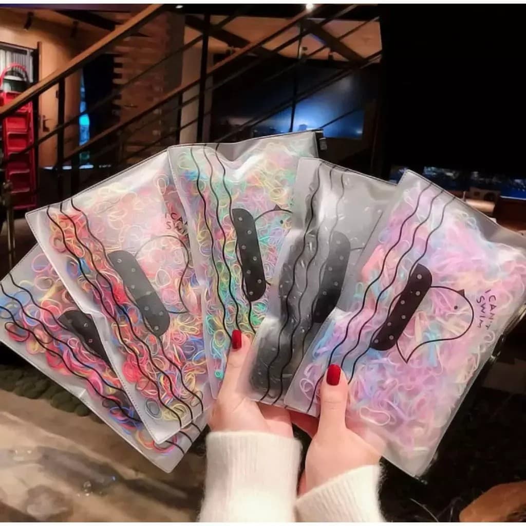 1000/2000Pcs/Pack Acessórios Para Porta Rabos De Pônei De Borracha Meninas Elásticas Descartáveis Coloridas