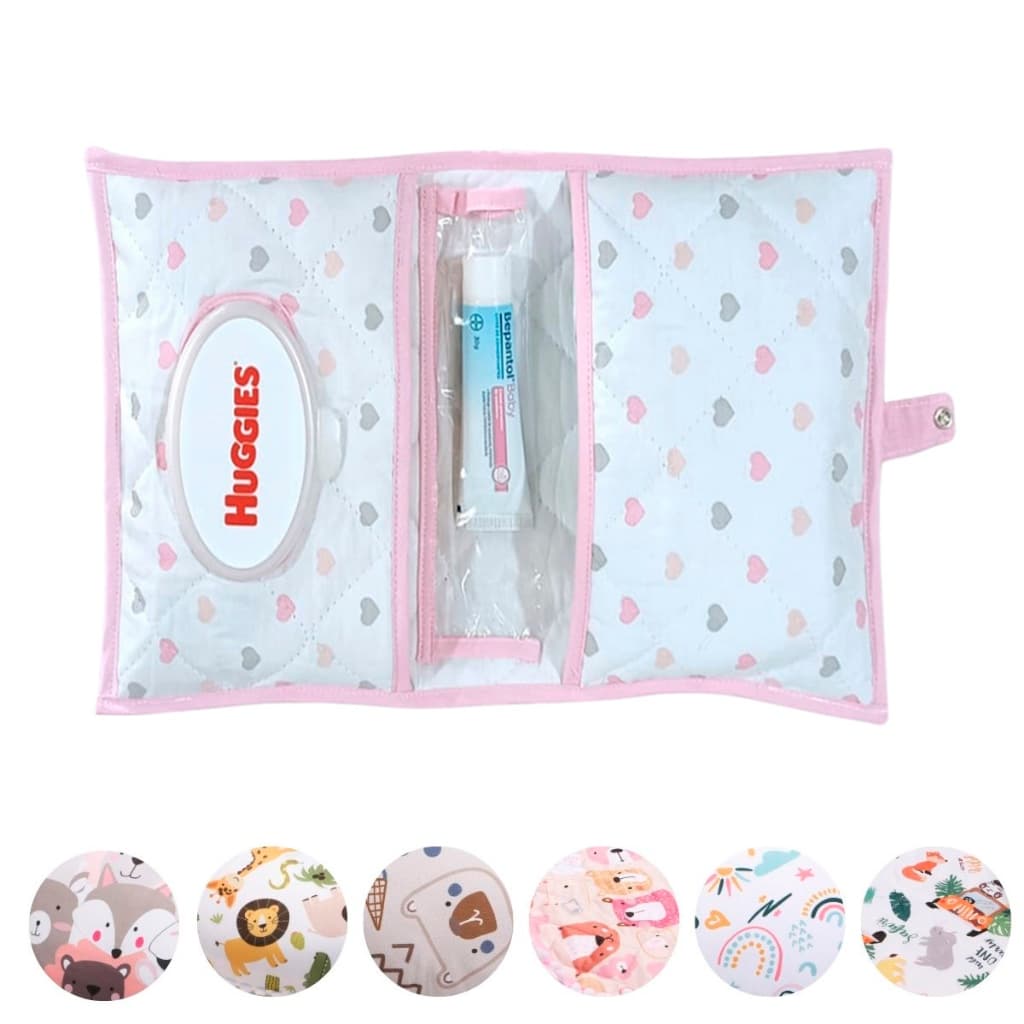 Porta Fraldas Lenço Umidecido Pomada Portátil Para Bebê Menina Menino