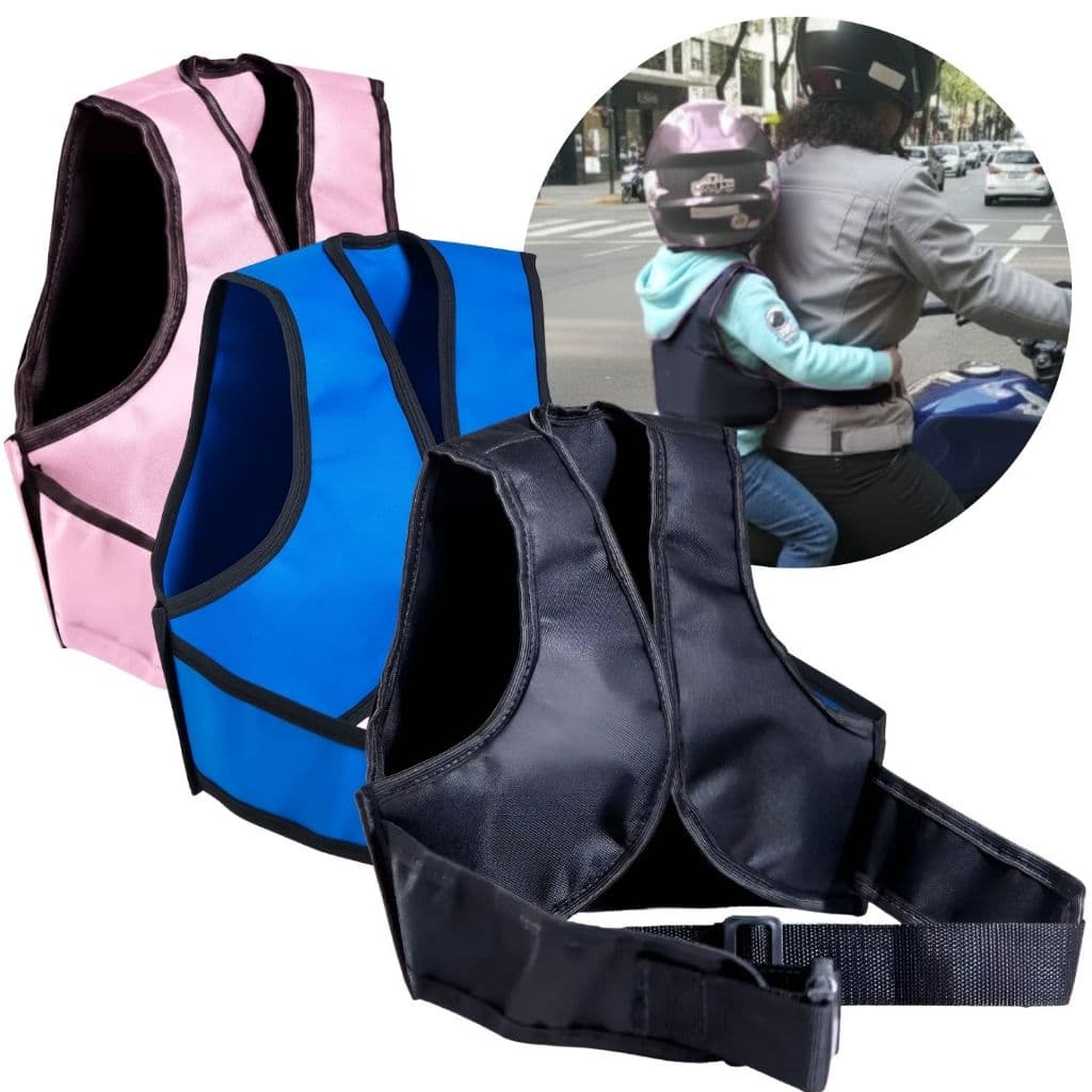 Colete Cinto Segurança Infantil Criança Garupa Moto Kids Proteção