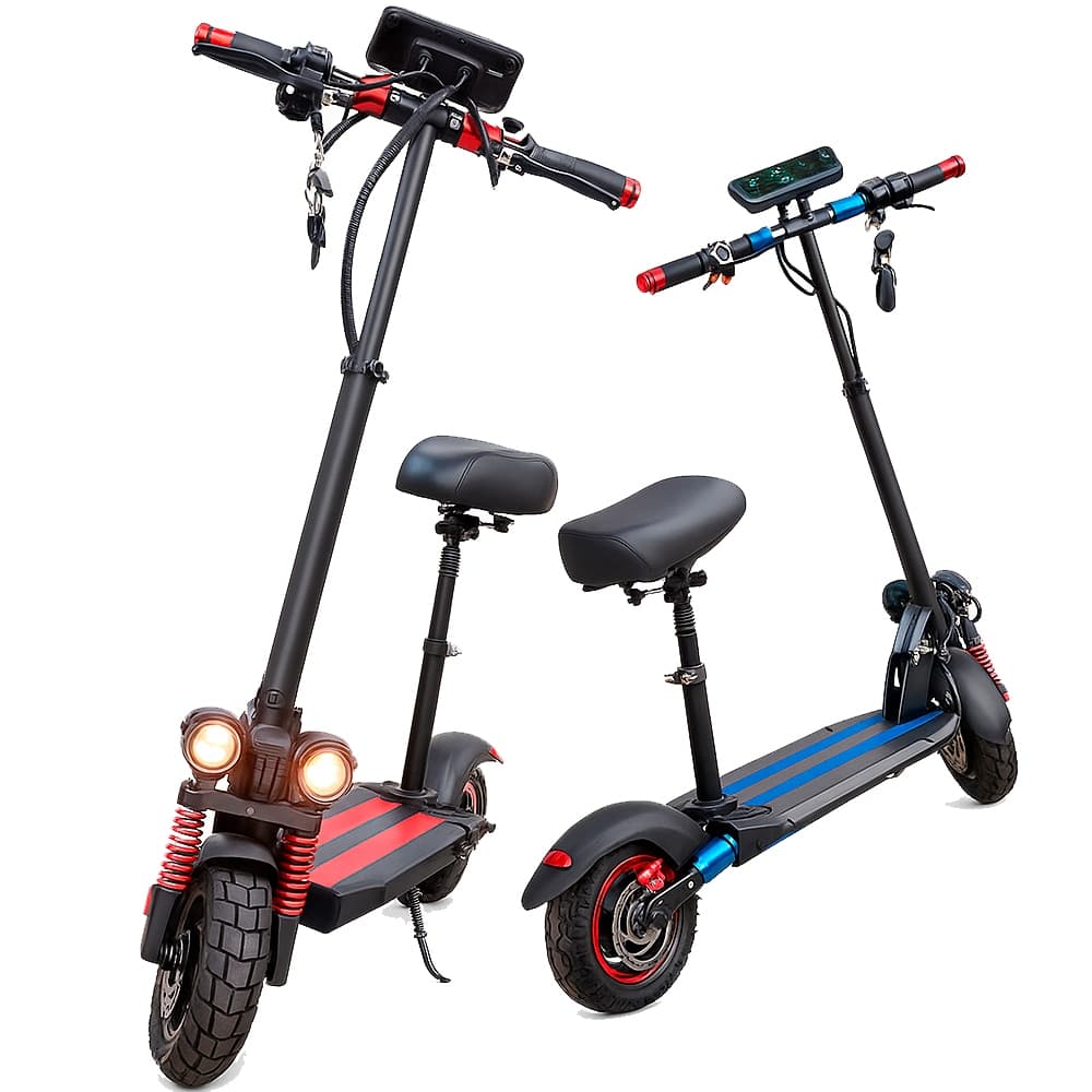 Patinete Elétrico Scooter com Banco Assento 500W Suporta Até 150Kg Off Road Profissional