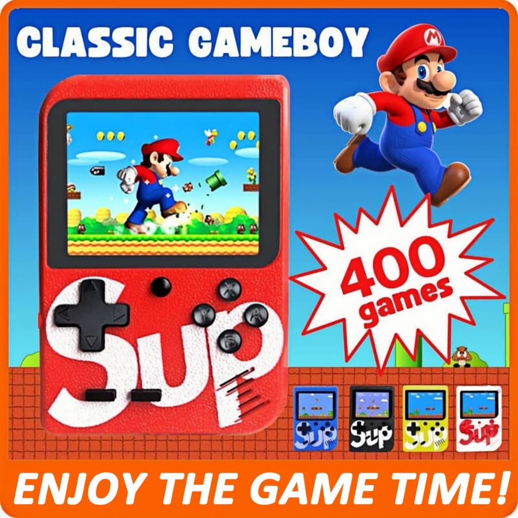 Mini Video Game Sup Game Box 400 Jogos Em 1 Portátil Jogos Antigos com controle para 2 pessoas