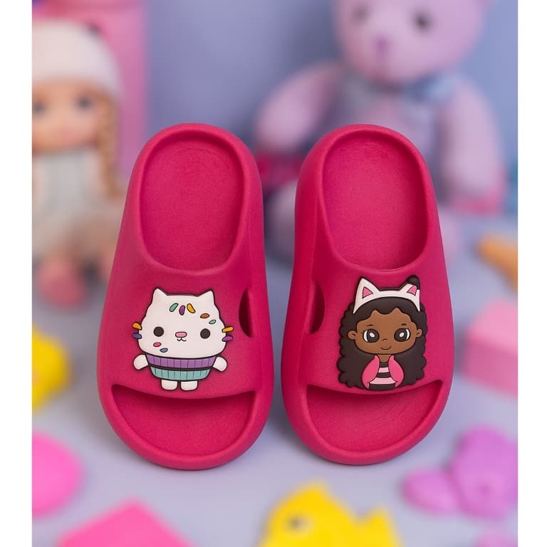 Chinelo Nuvem Infantil Menina Colorido Turma da Gabi e Borboleta Pink Confortável Promoção