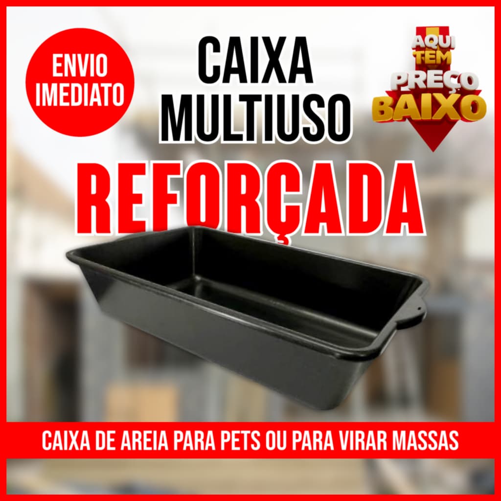 Caixa Multiuso 22lts Plástica Pedreiro, Obra, Construção, Para Mexer Massa, Cimento, Tintas e Pets