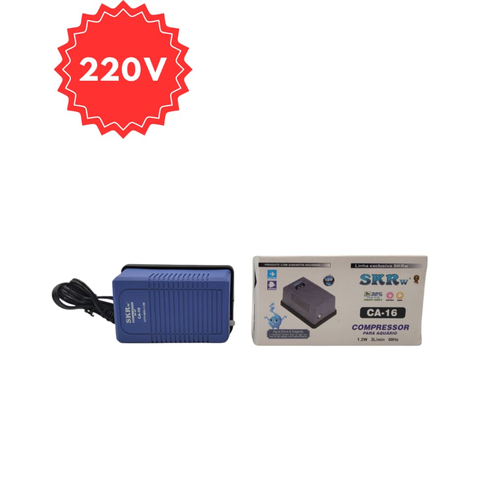 COMPRESSOR/BOMBA AIR PUMP CA-16 1 SAIDA 3L/M 1,2W 220V SKRw