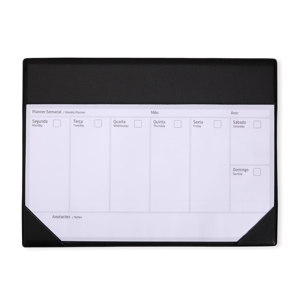 Planner de Mesa Semanal A4 – Bloco 20 Folhas Destacáveis para Anotações