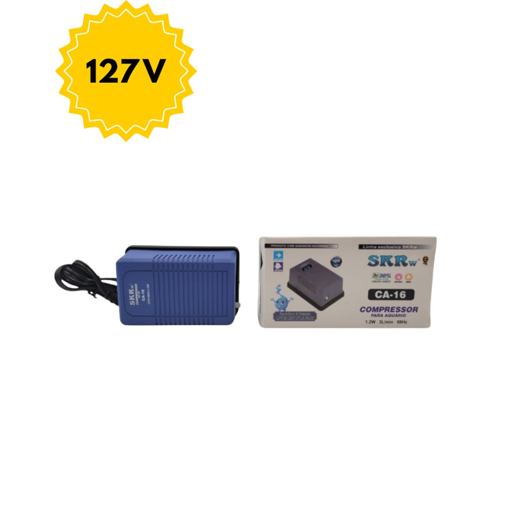 COMPRESSOR/BOMBA AIR PUMP CA-16 SKRw 1 SAIDA 3L/M 1,2W 127V