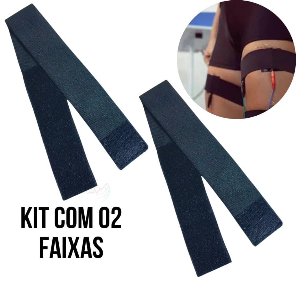 Cinta Faixa Elástica para Eletrodos com Velcro Tens e Fes