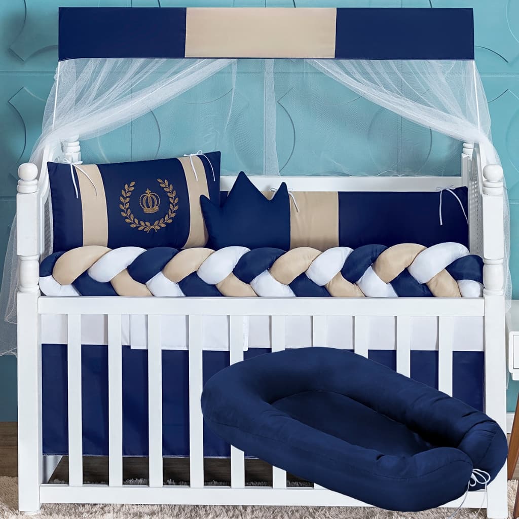 Kit Protetor de Berço Menino ou Menina Completo + Ninho Redutor Casulinho Pratico Econômico