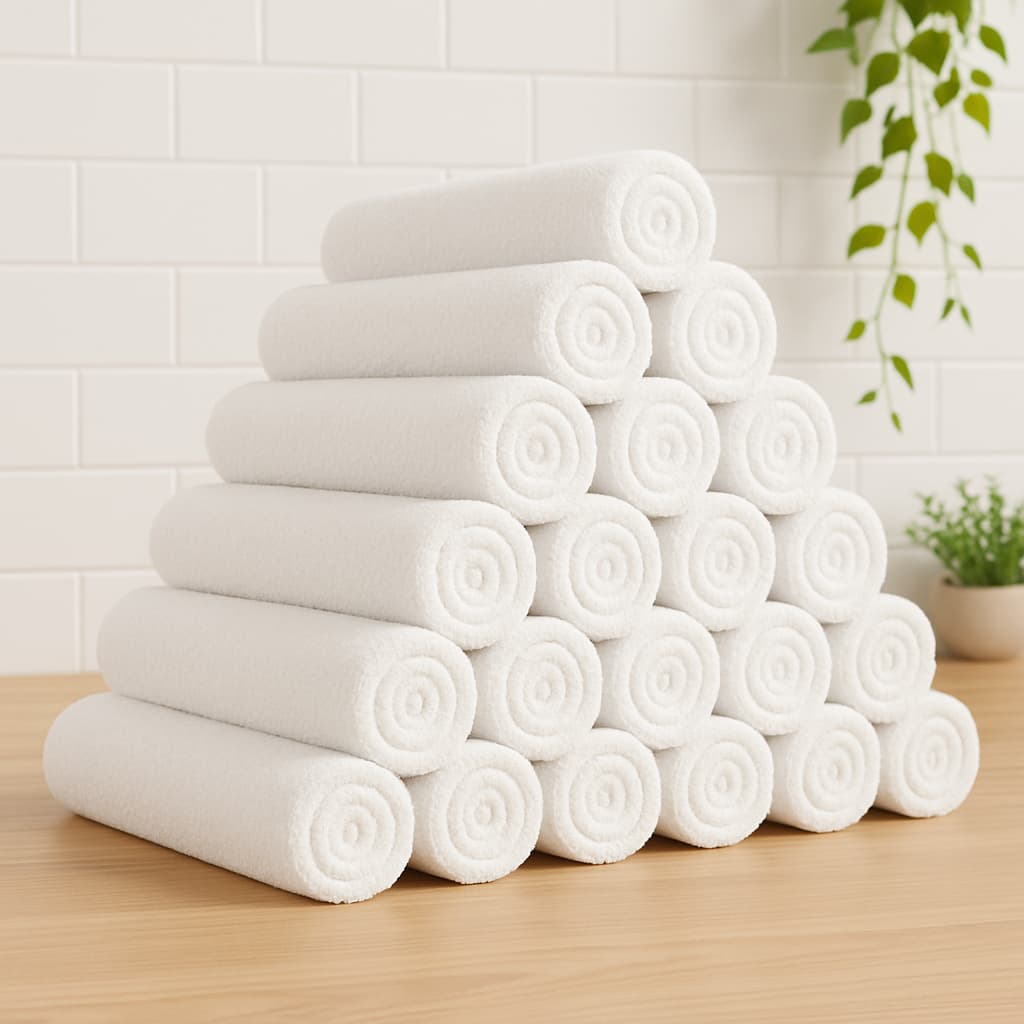 Kit 10pçs Toalhas de Salão de Beleza 45x62cm 100%Algodão Coleção Trip Clean