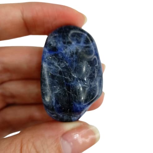 Sodalita Pedra Natural Rolada Foco e Sabedoria