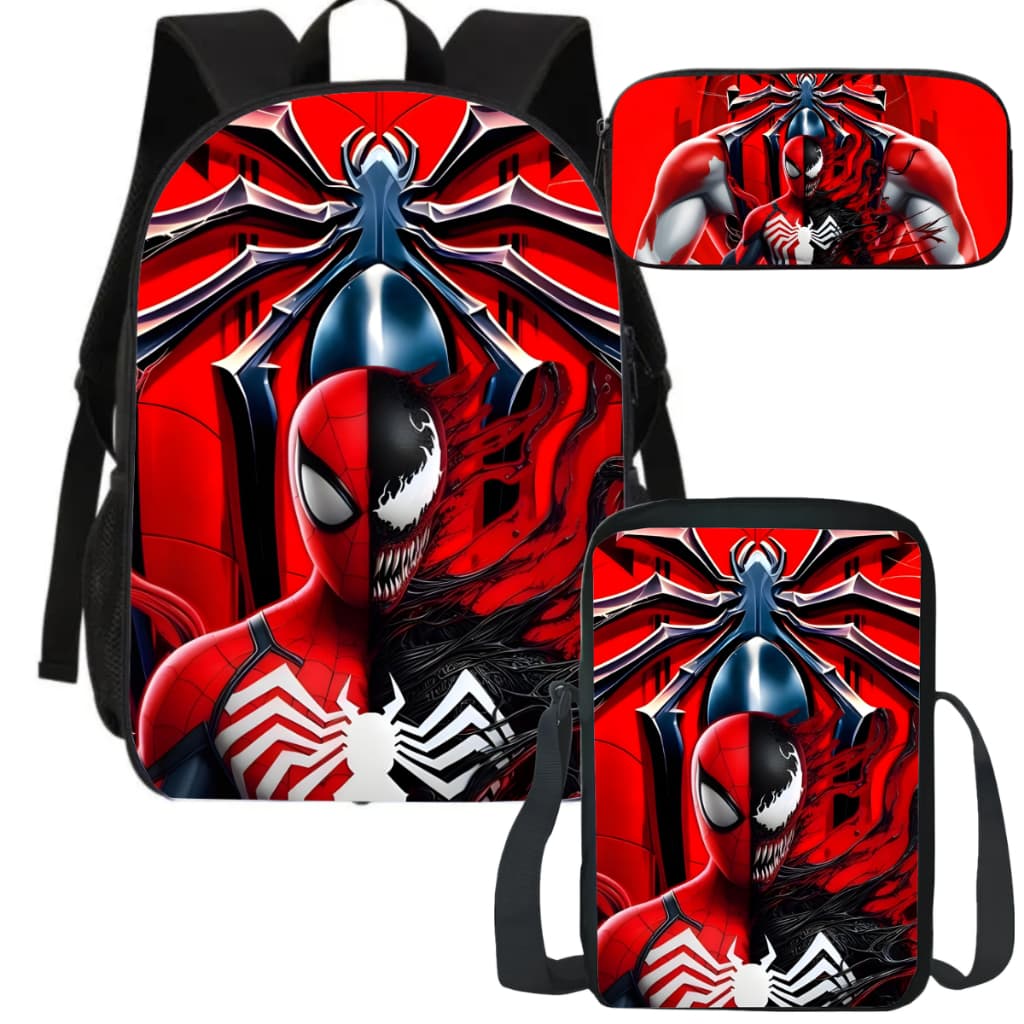 Itens Escolares Mochila Lancheira Estojo Herói Aranha