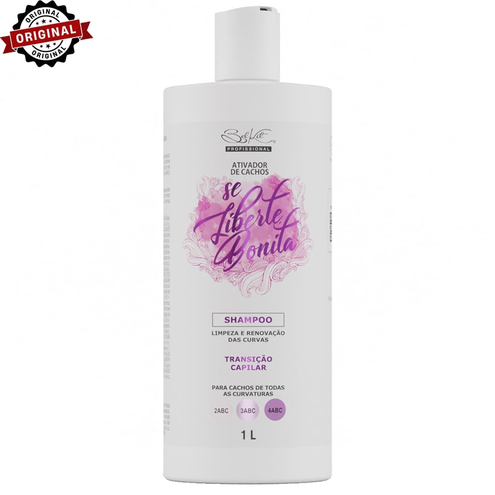 Shampoo Profissional Cachos Se Liberte Bonita 1L BELKIT | Shampoo Para Cabelos Cacheados
