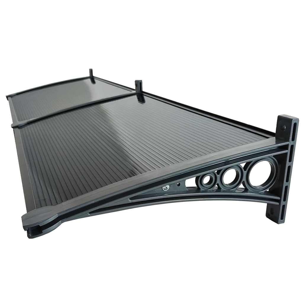 Toldo Piccolo 1,80x0,30m Em Policarbonato Cobertura Contra Chuva p/ Janela e Portas Proteção Anti UV