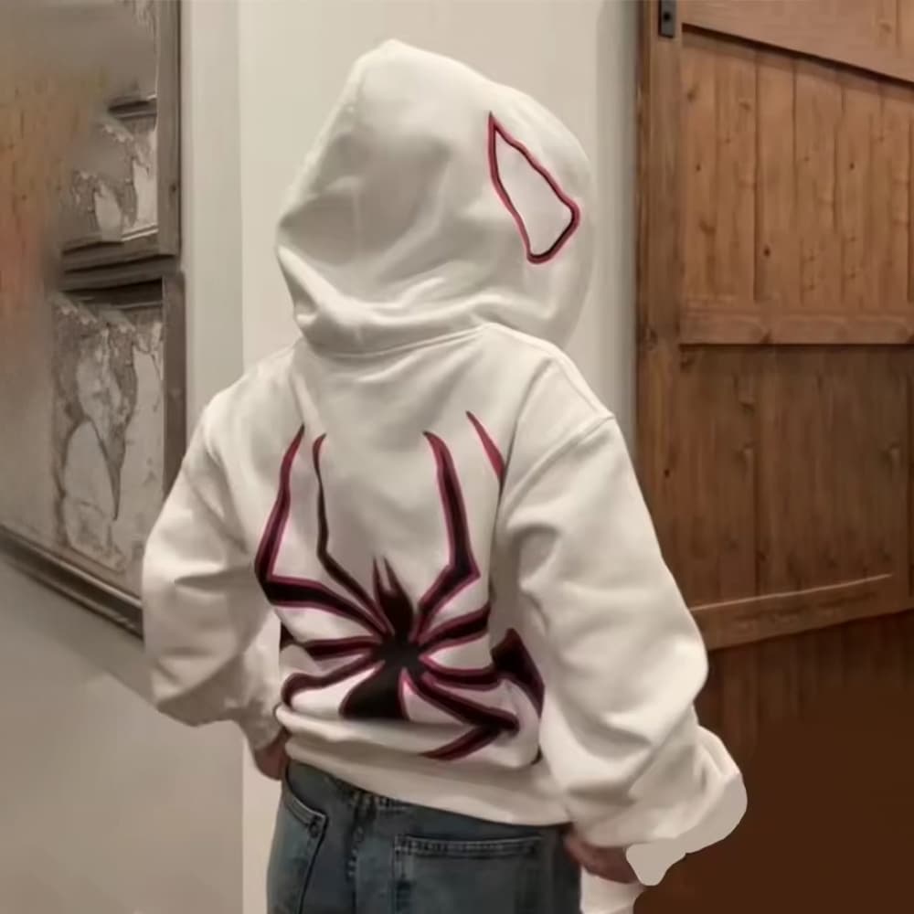 Blusa De Frio Moletom Unissex Canguru Algodão Com Capuz Spider Man Exclusiva Aranha Cut Game