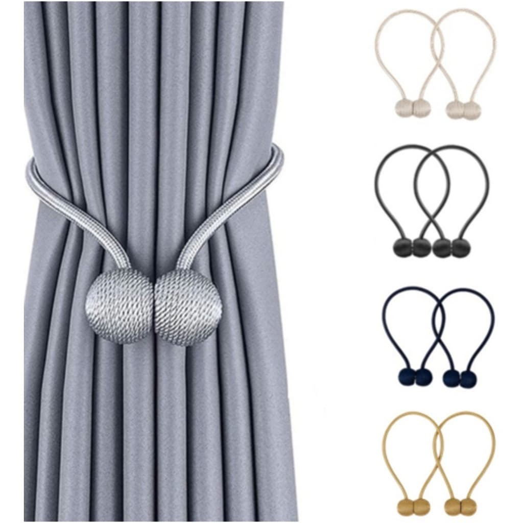 LUMAI Kit 2 Prendedores De Cortina Magnético Fortificado Presilha Abraçadeira com Imã Forte Original