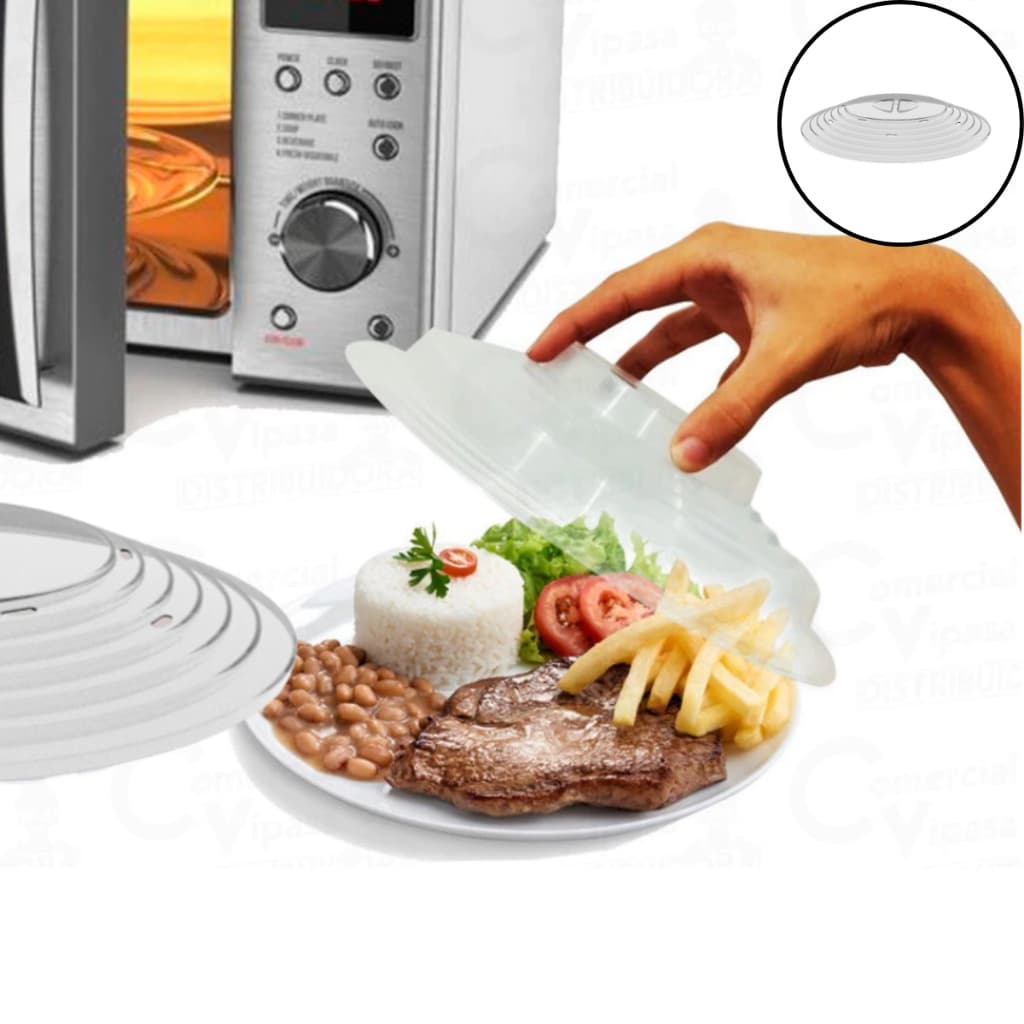 Tampa Protetora Microondas Grande G Transparente Bpa Free Protetora De Alimentos Sem BPA