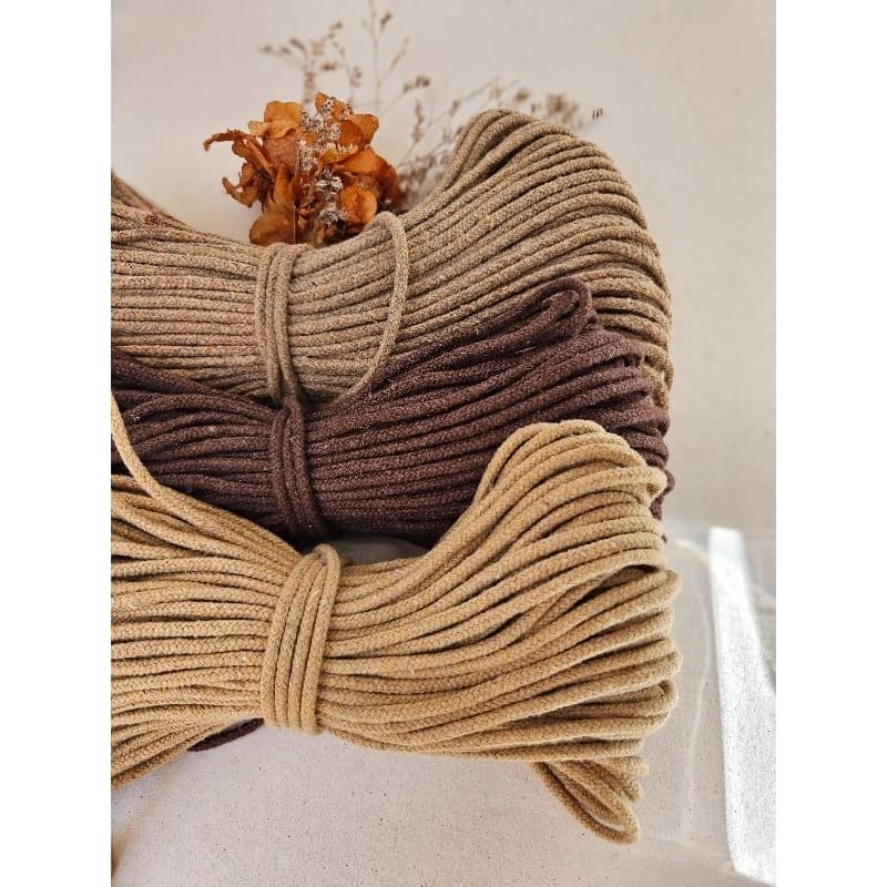 Fio/Cordão Trançado 3mm New York C/50 mts - 100% Algodão