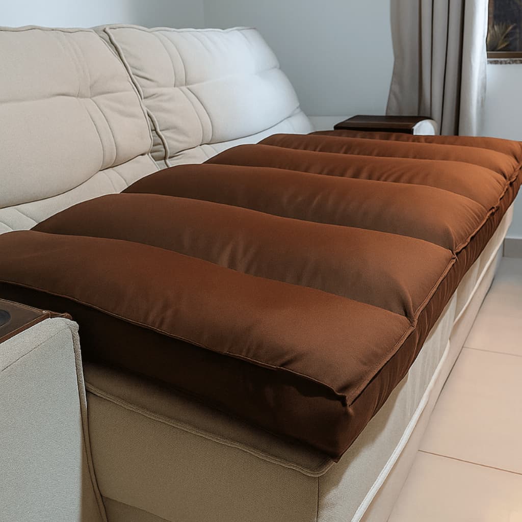 Pillow Top Sofá WAVY Retrátil e Reclinável Espuma e Fibra Siliconada Lavável em Máquina Dupla Face