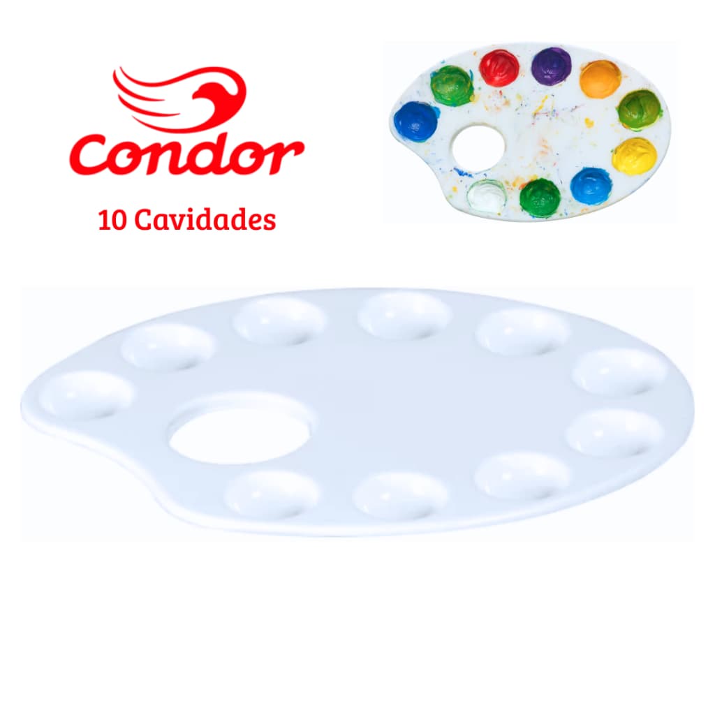 Bandeja Paleta Godê Para Pintura Em Tela 10 Cavidades - Condor