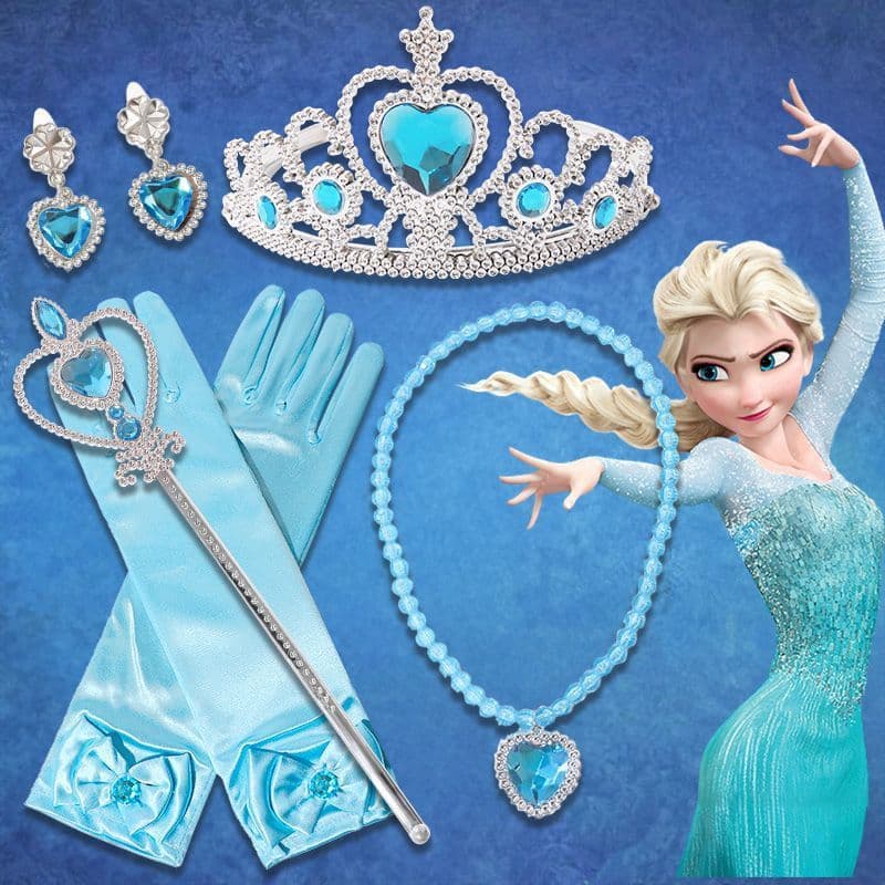Conjunto de acessórios mágicos Elsa Rainha da Neve