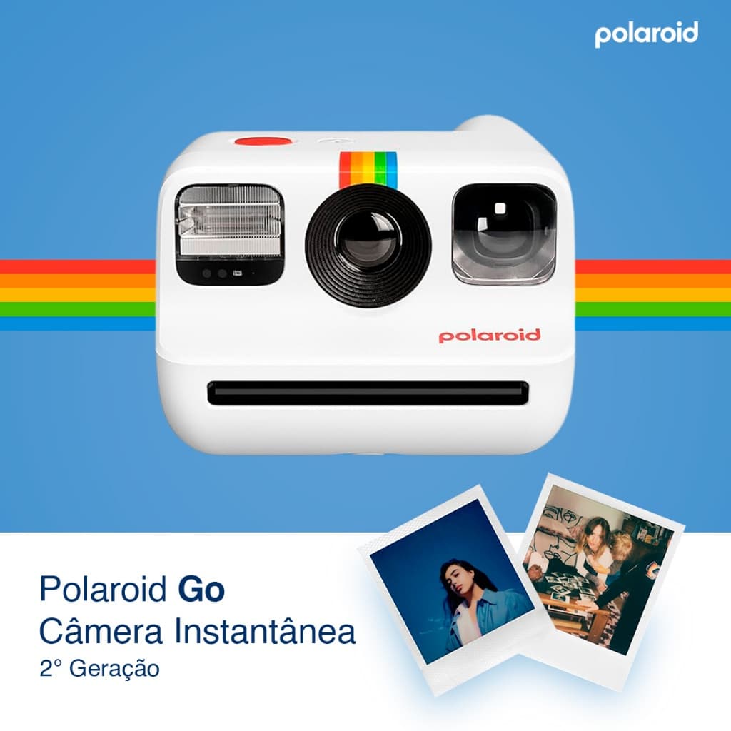 Câmera Fotográfica Go Polaroid Com Impressão Instantâneas Com Dupla Exposição E Espelho