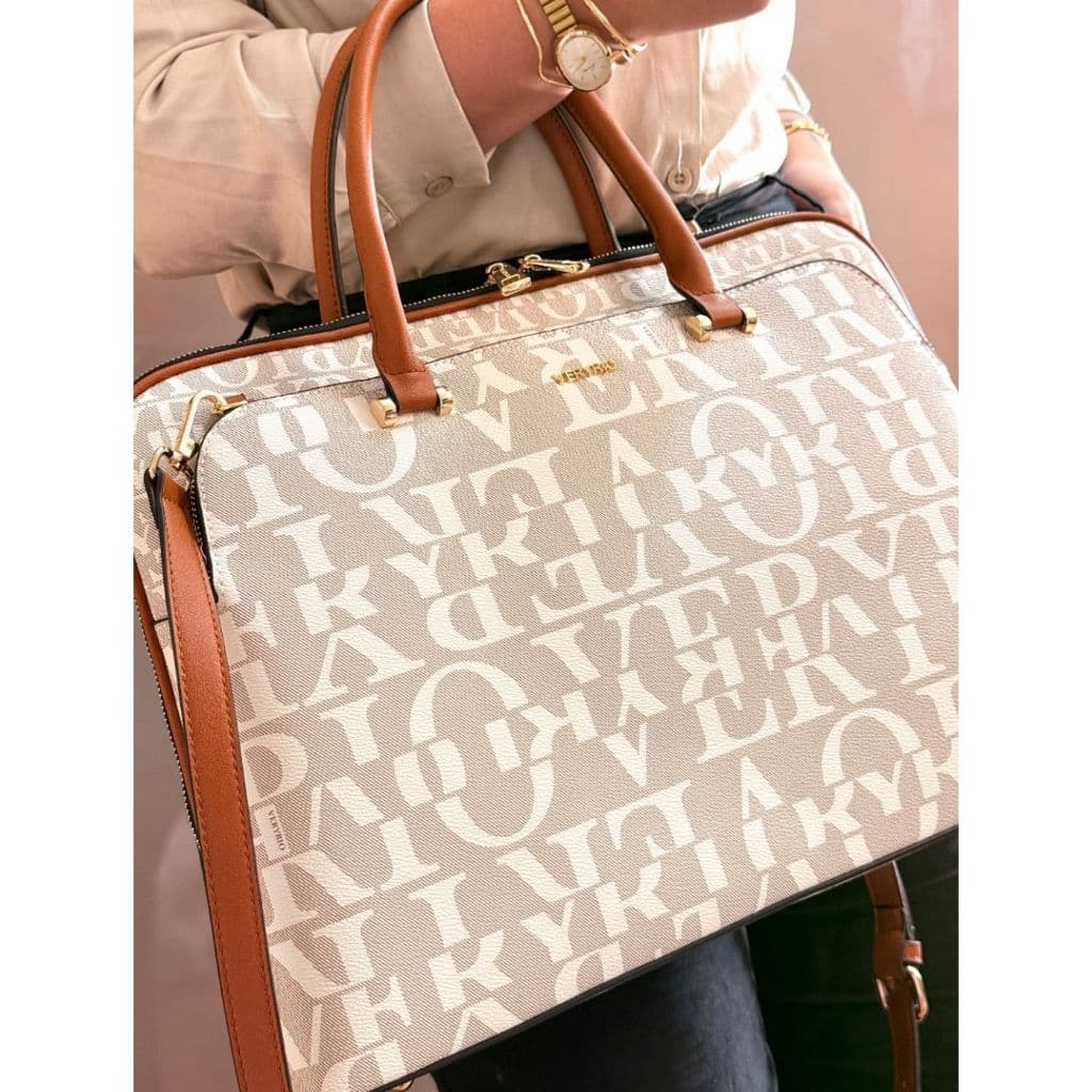 Maleta de Notebook Veryrio Estampa Luxuosa Espaçosa Alça de Ombro e Transversal Compartimento Com Ziper