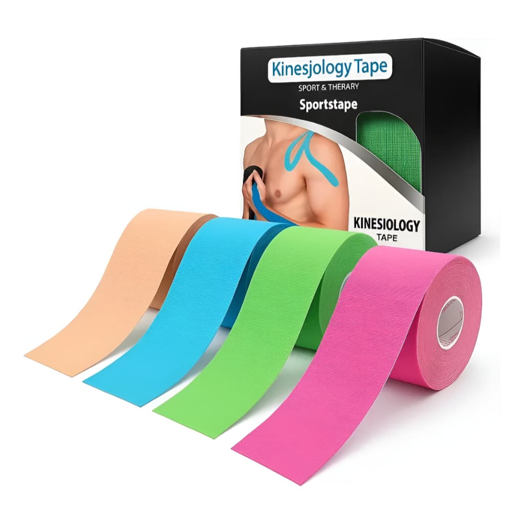 Fita Kinésio Elástica Fisioterapia Dor Muscular 5cmx5m Bandagem Elástica Taping Fisioterapia E Tratamentos Musculares