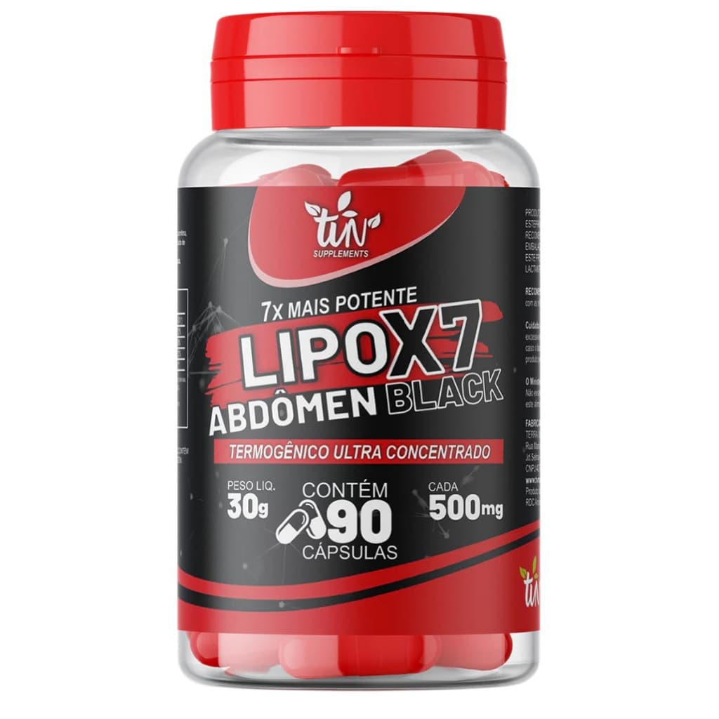 LipoX7 Abdômen Black termogênico ultra concentrado 7x mais