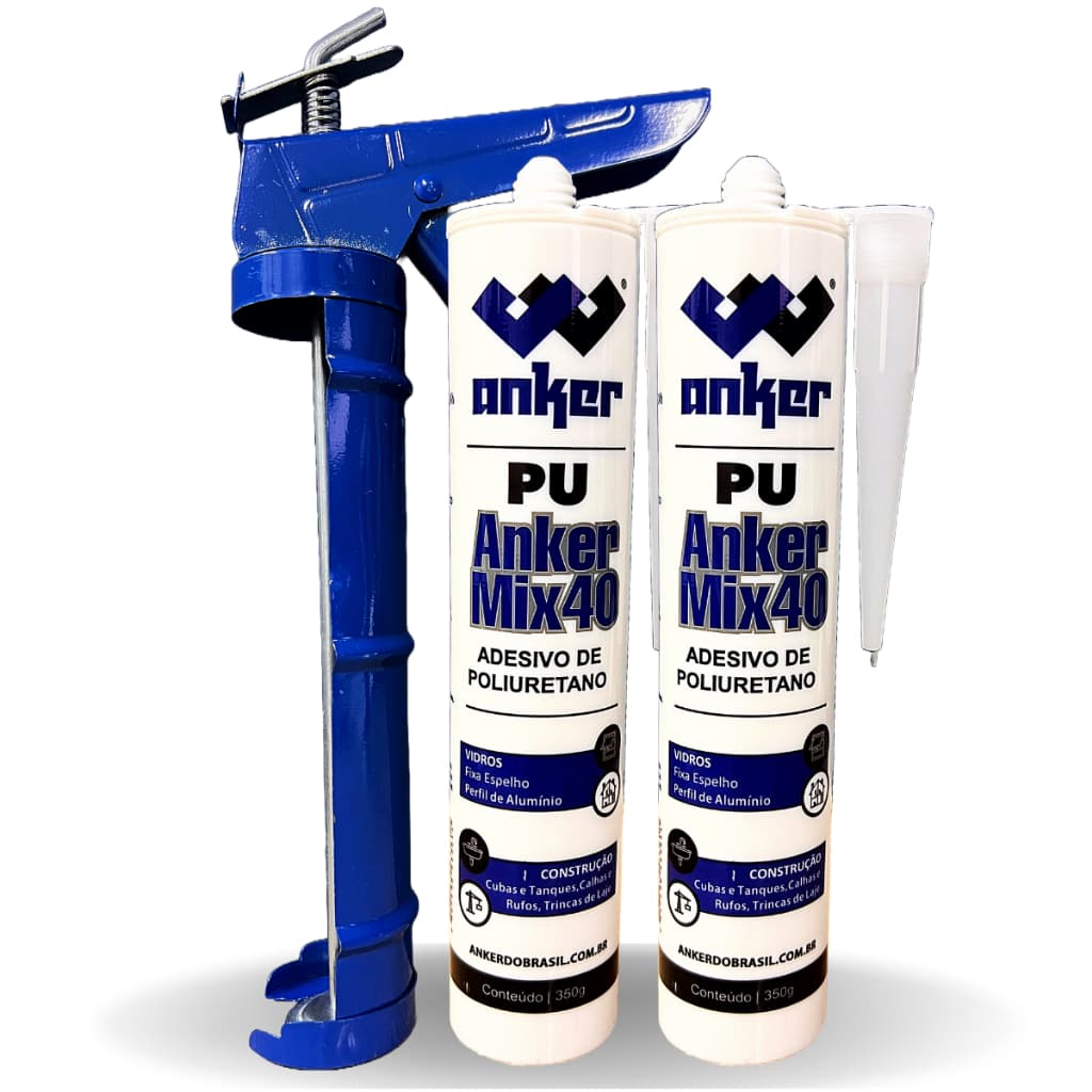 2 Adesivo Selante Veda Cola Pu Calha Rufo + Aplicador