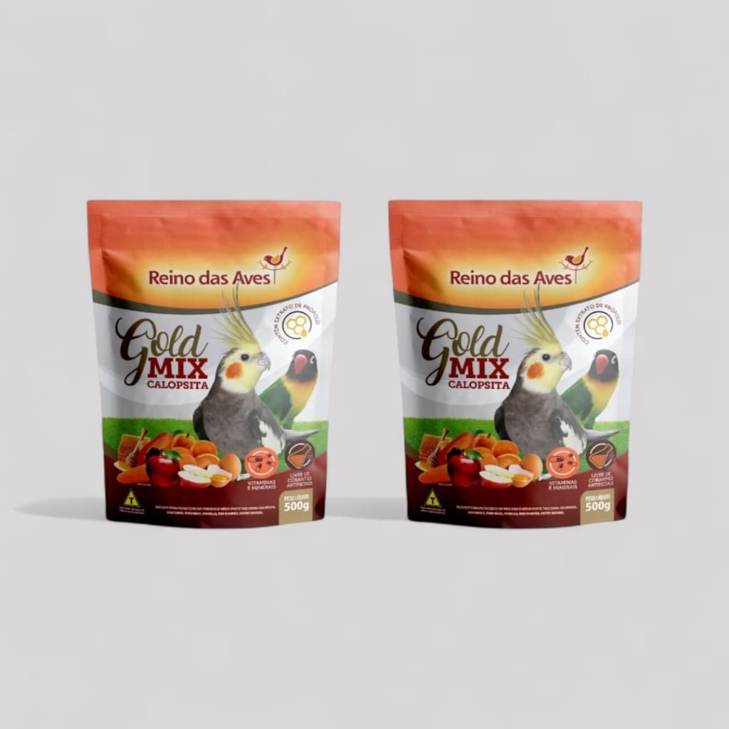 KIT 2 CALOPSITA GOLD MIX 500G