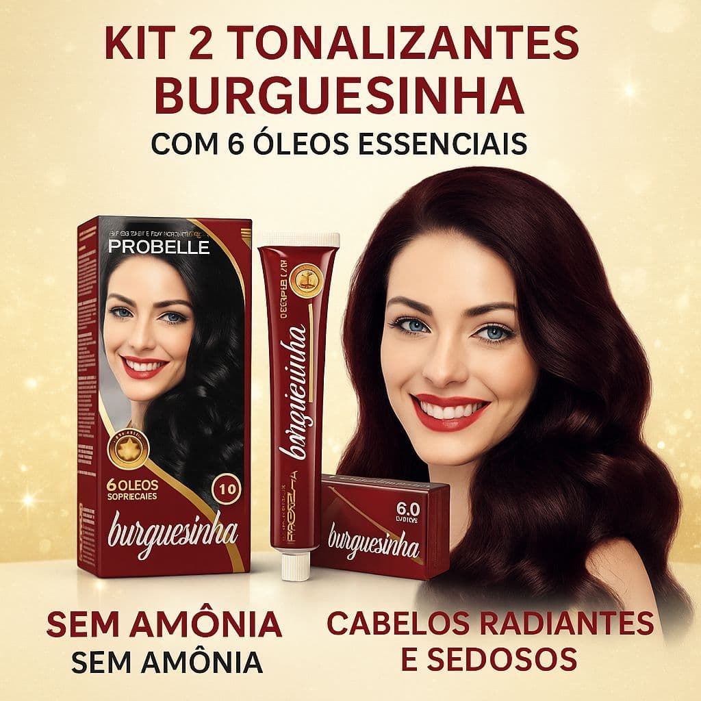 KIT 2 Tonalizante Sem Amônia Burguesinha  PROBELLE-  ESCOLHA SUA COR