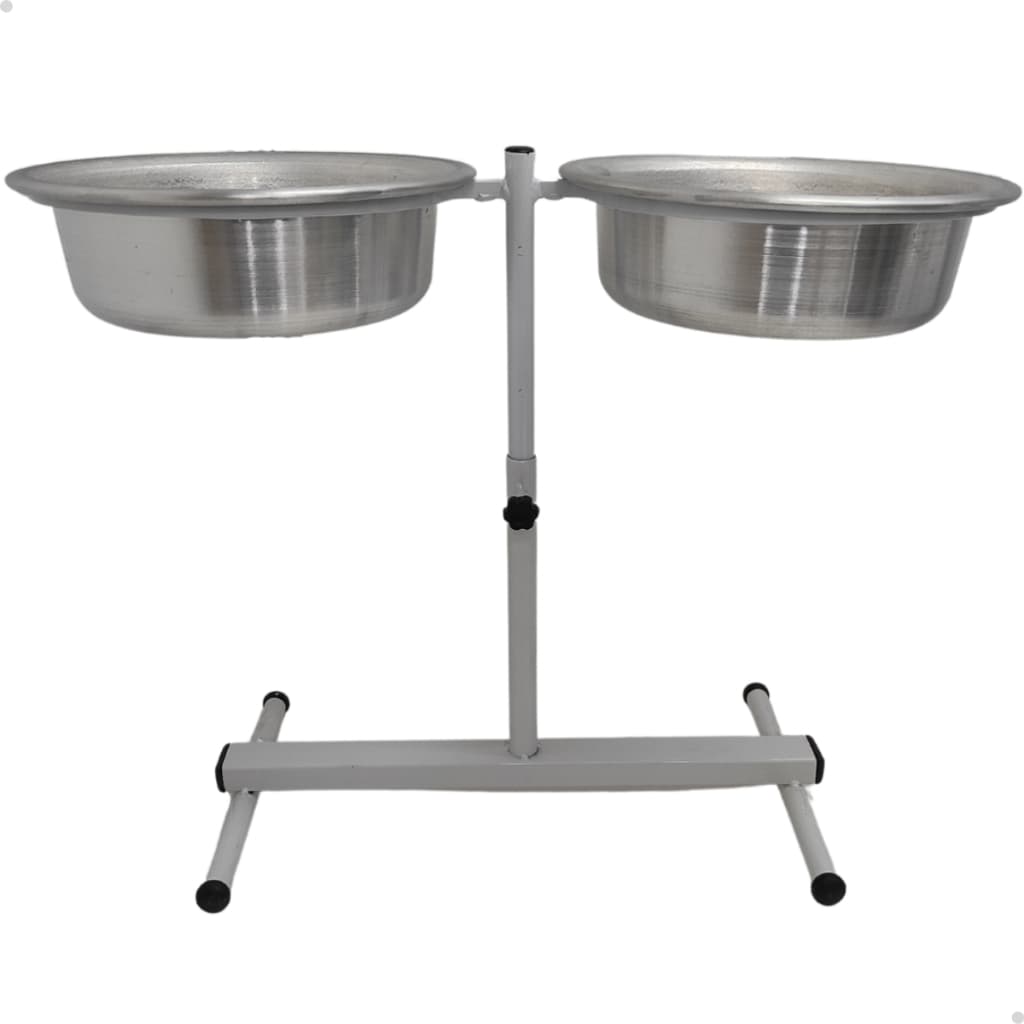 Comedouro Duplo Pote Elevado Ajustável Regulável Cachorro Cães Médio 1,5L