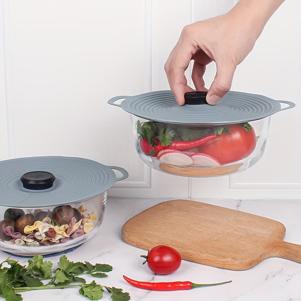 Tampa de Silicone para Panela 23cm / 28cm Microondas Geladeira Vedação Boa Resistente a Calor