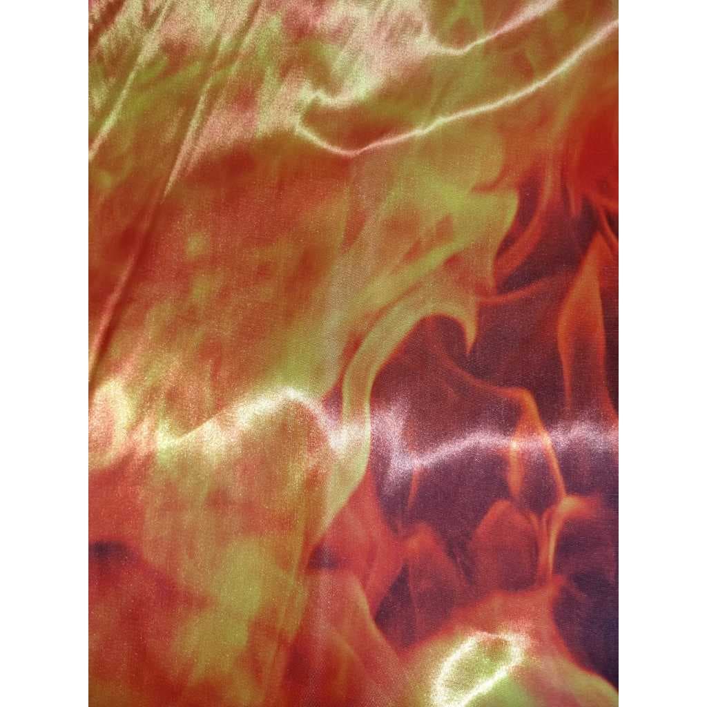 Tecido Cetim Estampado Digital Fogo 1