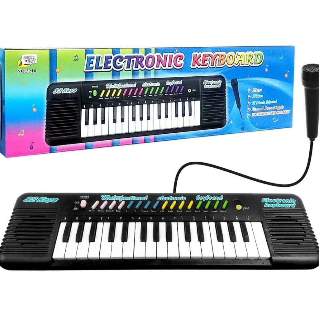 Teclado Infantil Musical Teclas Keys Com Microfone Piano