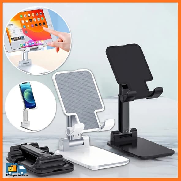 Suporte De Mesa Metal Ajustável Universal Para Celular Tablet