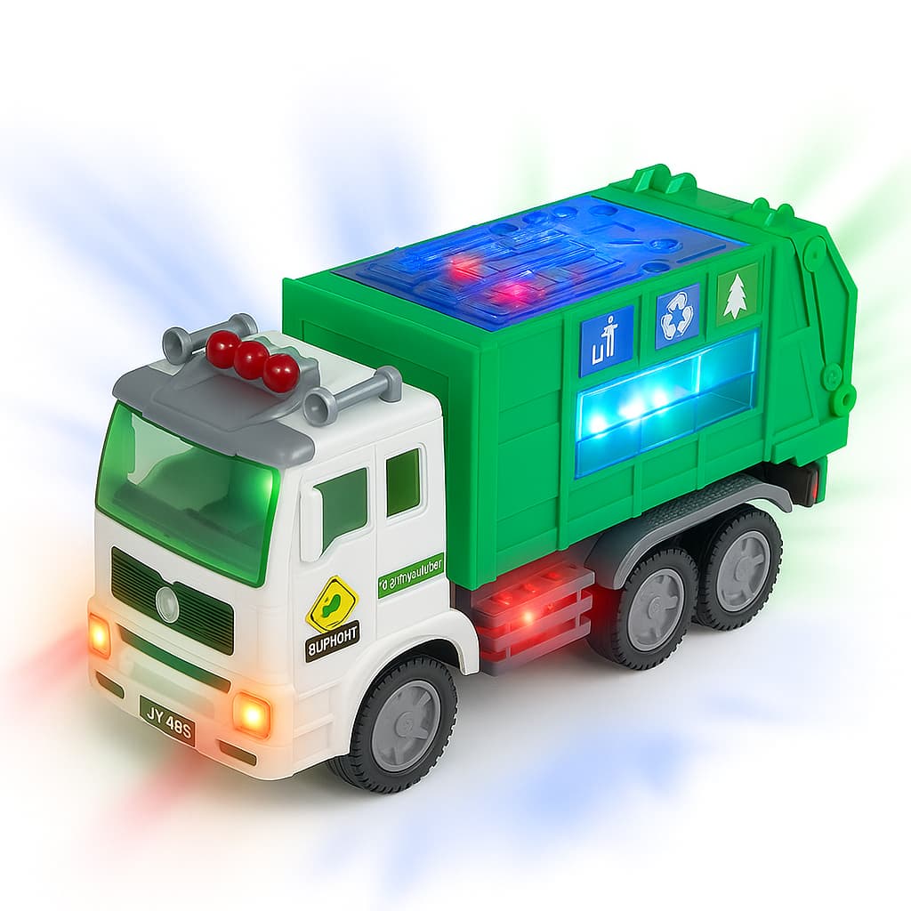 Brinquedo Caminhão Lixo Movimento Som e Luz Interativo Dia das Criança Carrinho Diversão Infantil