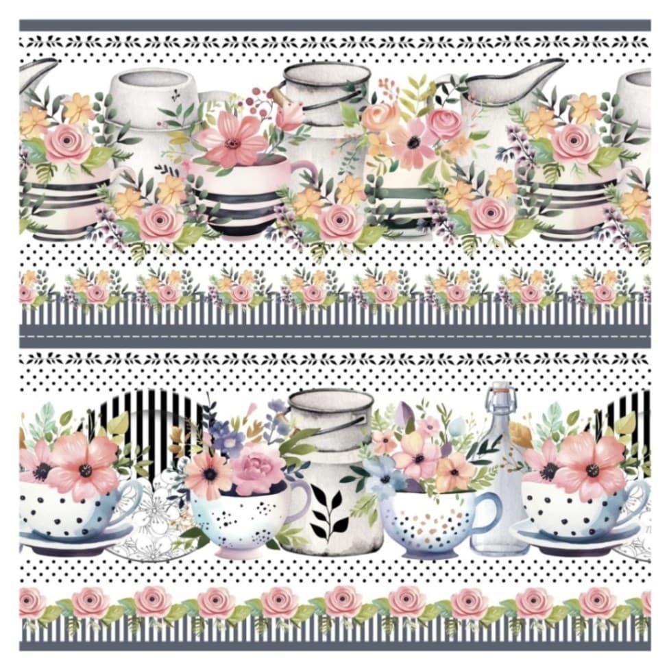 Tricoline Digital Barrado Delicatto 100% Algodão 55x150cm Pano de Prato Toalhas Maria Flor Tecidos