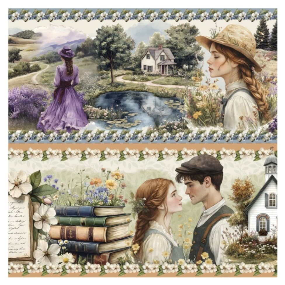 Tricoline Digital Barrado Anne 100% Algodão 55x150cm Pano de Prato Toalhas Maria Flor Tecidos