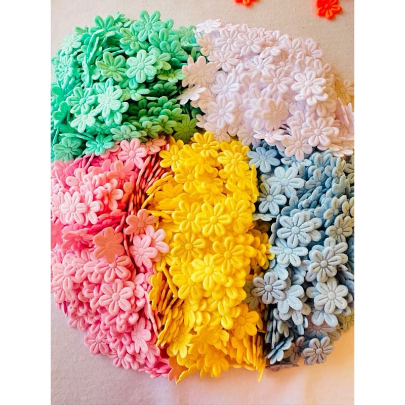 Flor Tecido Prensado Premium Aplique p Tiara Laços Faixinha