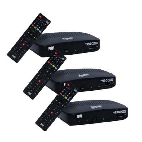 Kit 3 Receptores Tv Digital Satélite Parabólica Full Hd Bs9900 Regionalizado